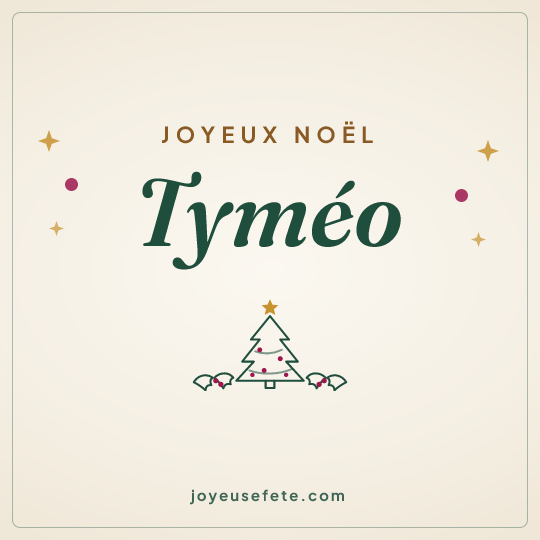 Image carrée « Joyeux Noël Tyméo » pour WhatsApp