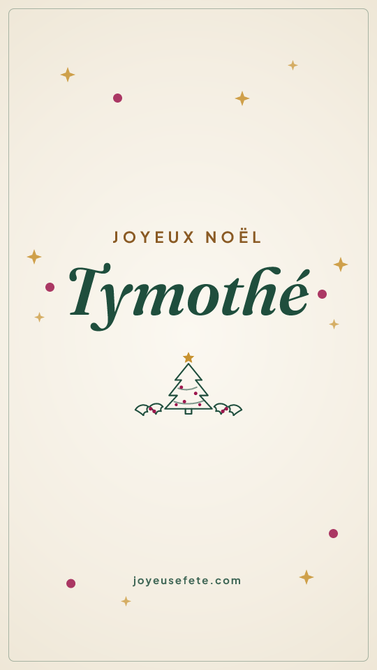 Image « Joyeux Noël Tymothé » au format story