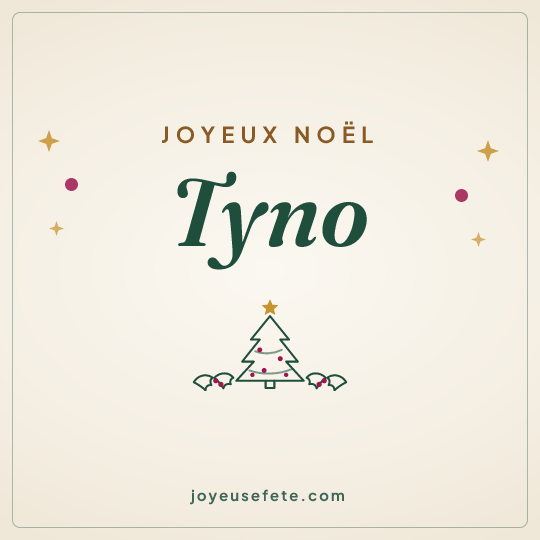 Image carrée « Joyeux Noël Tyno » pour WhatsApp