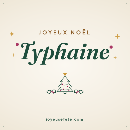 Image carrée « Joyeux Noël Typhaine » pour WhatsApp