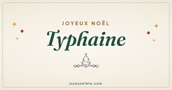 Image « Joyeux Noël Typhaine » au format large
