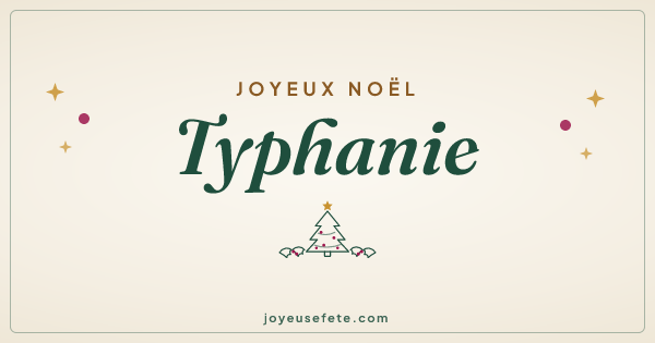 Image « Joyeux Noël Typhanie » au format large