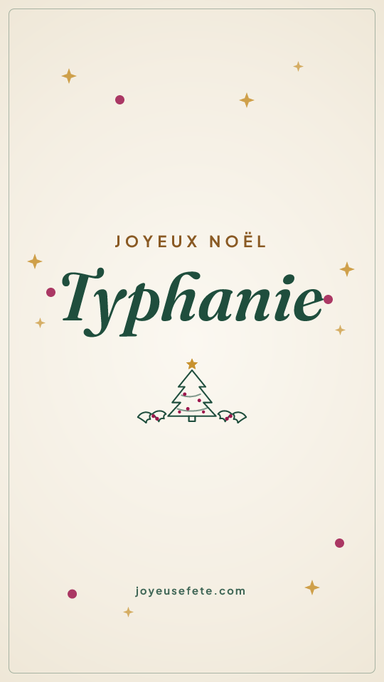 Image « Joyeux Noël Typhanie » au format story