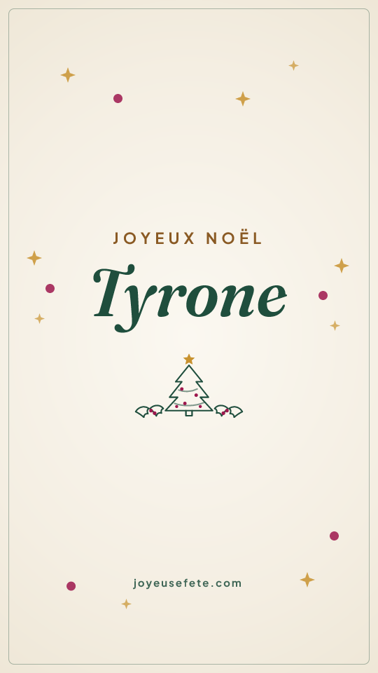 Image « Joyeux Noël Tyrone » au format story