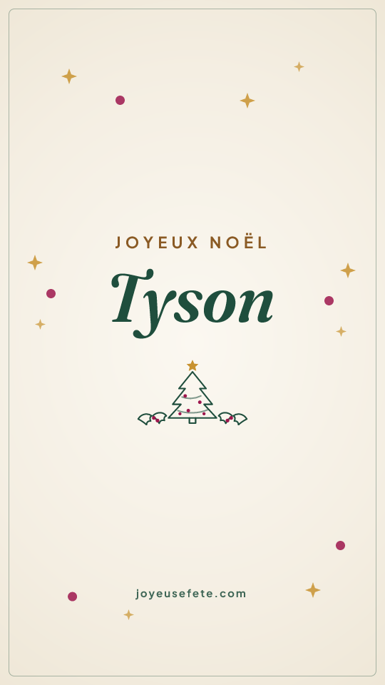Image « Joyeux Noël Tyson » au format story