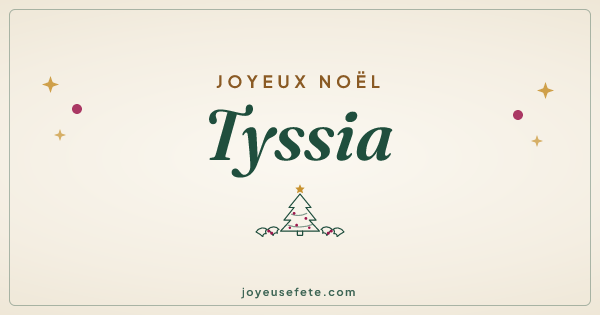 Image « Joyeux Noël Tyssia » au format large