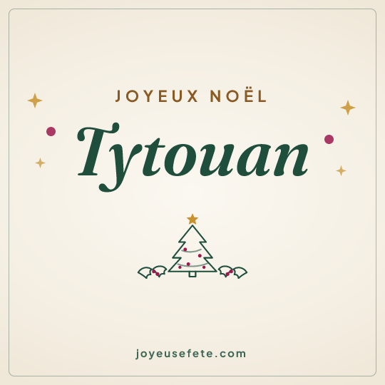 Image carrée « Joyeux Noël Tytouan » pour WhatsApp