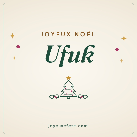 Image carrée « Joyeux Noël Ufuk » pour WhatsApp