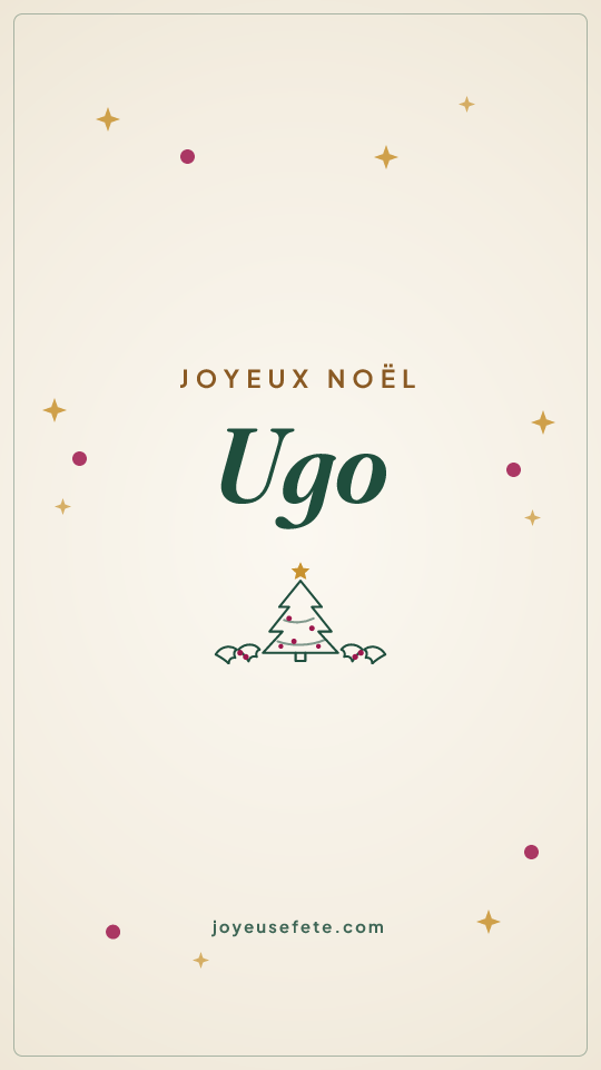 Image « Joyeux Noël Ugo » au format story
