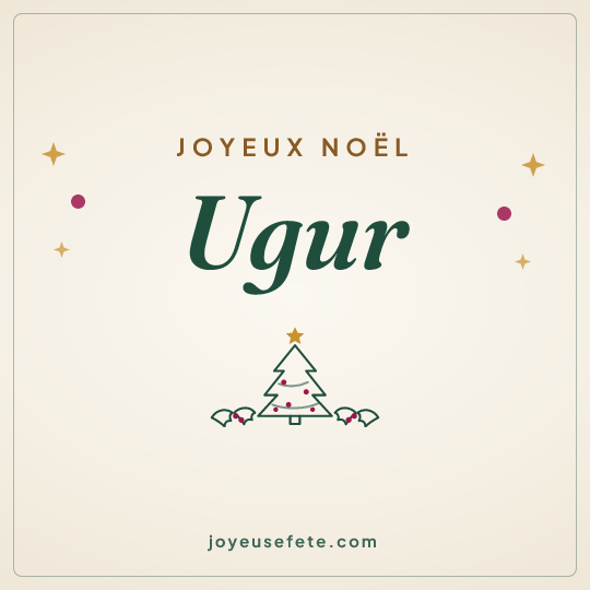 Image carrée « Joyeux Noël Ugur » pour WhatsApp