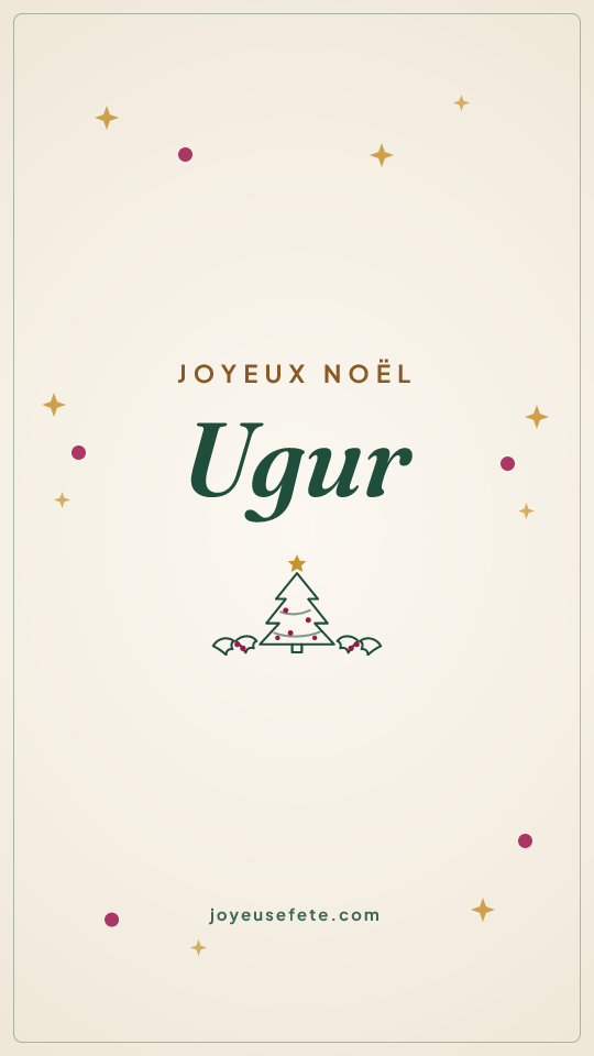 Image « Joyeux Noël Ugur » au format story