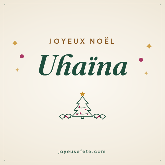 Image carrée « Joyeux Noël Uhaïna » pour WhatsApp