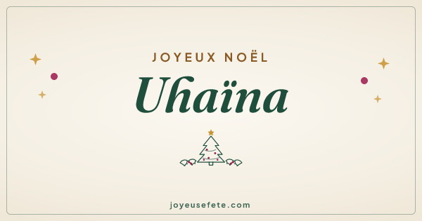 Image « Joyeux Noël Uhaïna » au format large