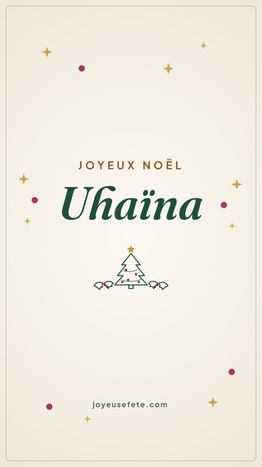 Image « Joyeux Noël Uhaïna » au format story