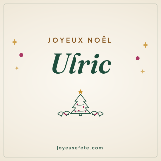 Image carrée « Joyeux Noël Ulric » pour WhatsApp