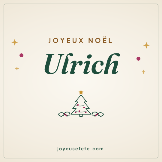 Image carrée « Joyeux Noël Ulrich » pour WhatsApp
