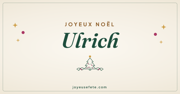 Image « Joyeux Noël Ulrich » au format large