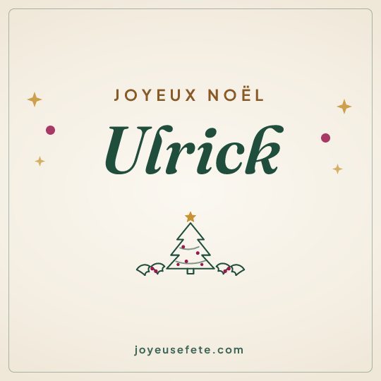 Image carrée « Joyeux Noël Ulrick » pour WhatsApp
