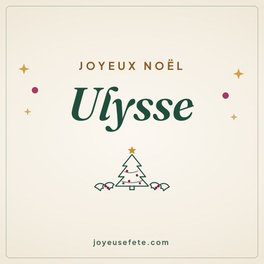 Image carrée « Joyeux Noël Ulysse » pour WhatsApp