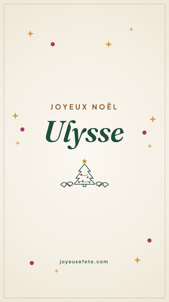 Image « Joyeux Noël Ulysse » au format story