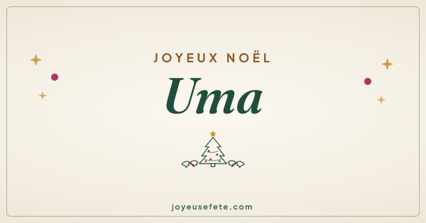 Image « Joyeux Noël Uma » au format large