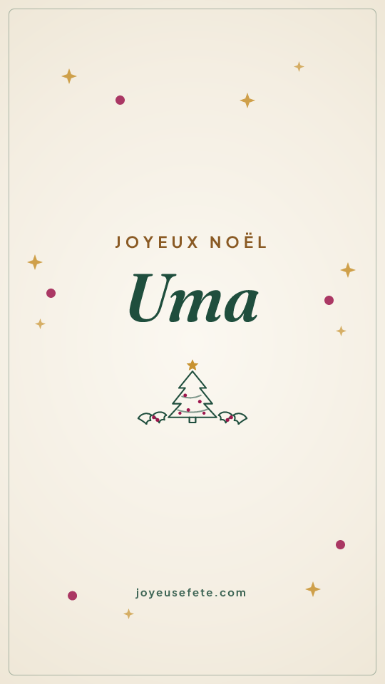 Image « Joyeux Noël Uma » au format story