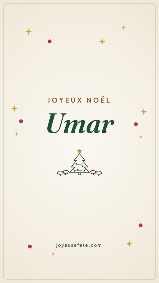 Image « Joyeux Noël Umar » au format story