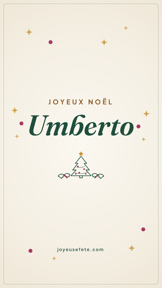 Image « Joyeux Noël Umberto » au format story
