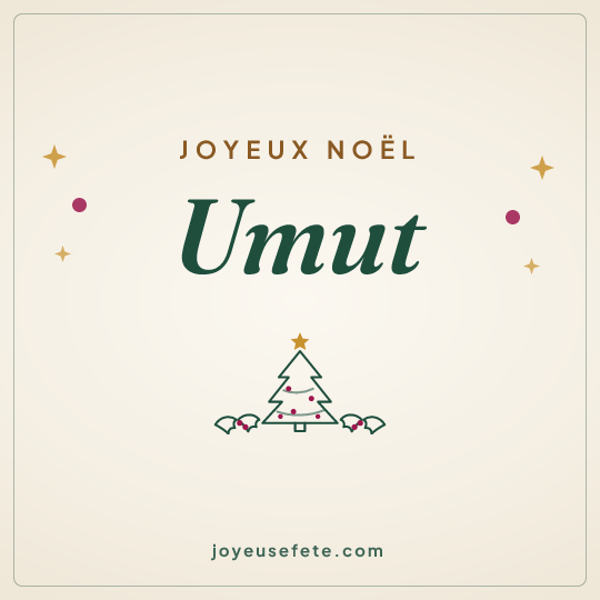 Image carrée « Joyeux Noël Umut » pour WhatsApp