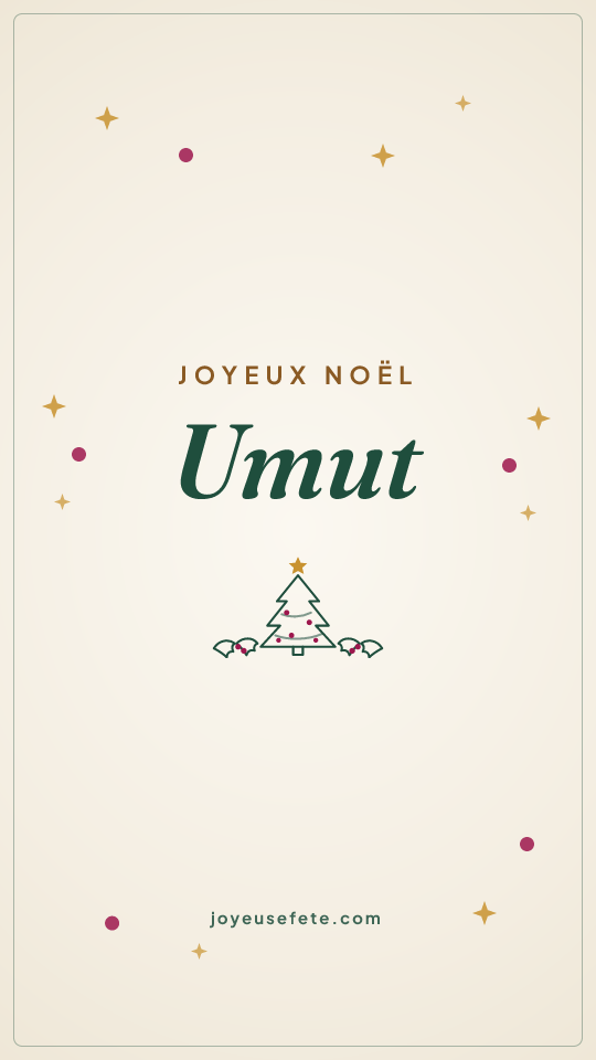 Image « Joyeux Noël Umut » au format story