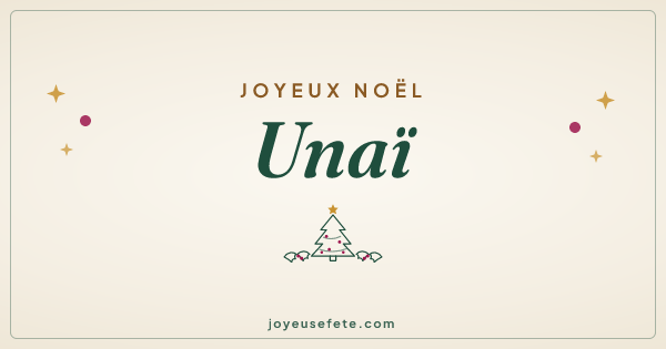 Image « Joyeux Noël Unaï » au format large