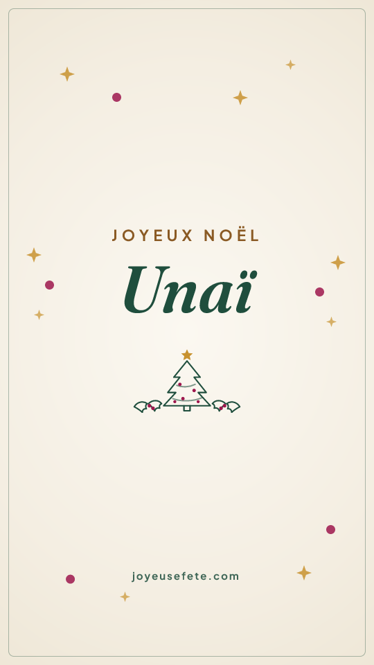 Image « Joyeux Noël Unaï » au format story