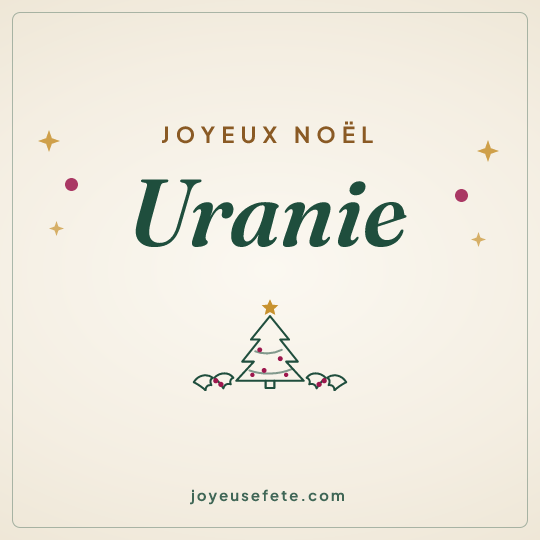 Image carrée « Joyeux Noël Uranie » pour WhatsApp