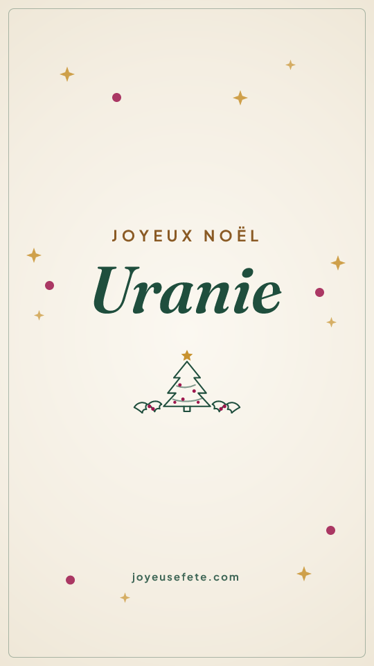 Image « Joyeux Noël Uranie » au format story