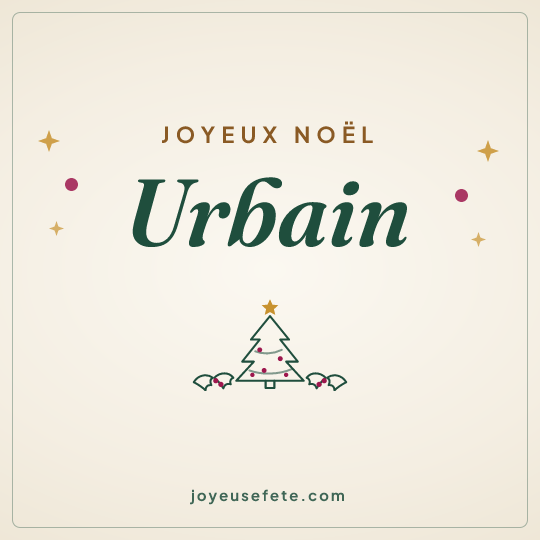Image carrée « Joyeux Noël Urbain » pour WhatsApp