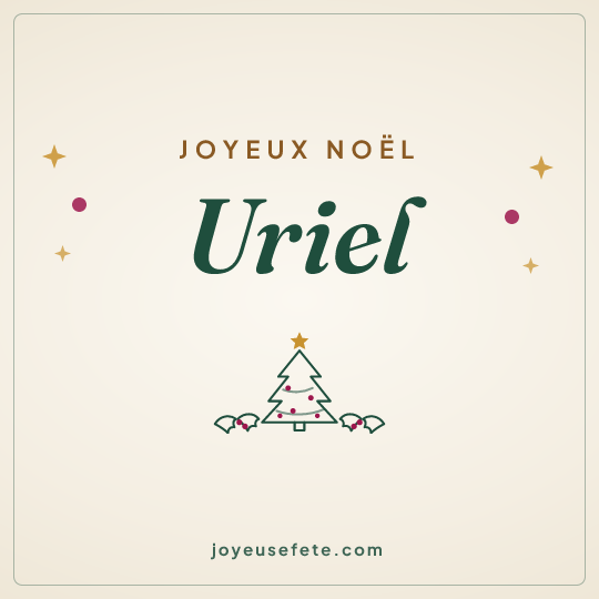 Image carrée « Joyeux Noël Uriel » pour WhatsApp
