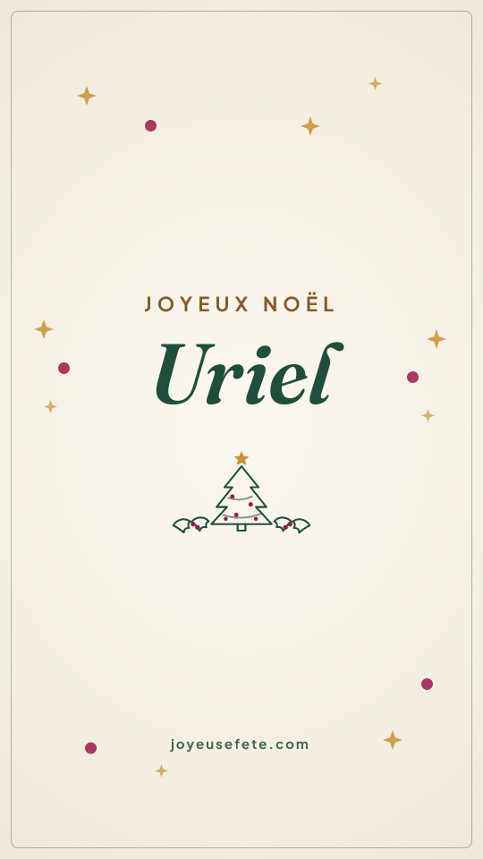 Image « Joyeux Noël Uriel » au format story
