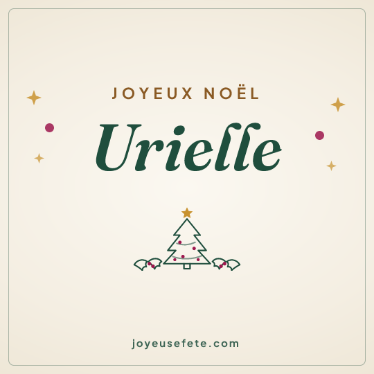 Image carrée « Joyeux Noël Urielle » pour WhatsApp