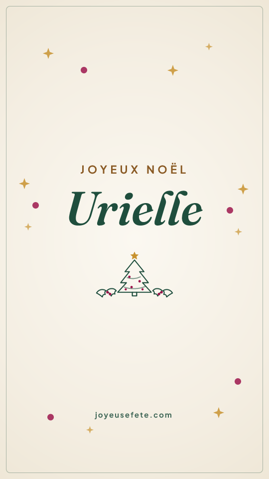 Image « Joyeux Noël Urielle » au format story