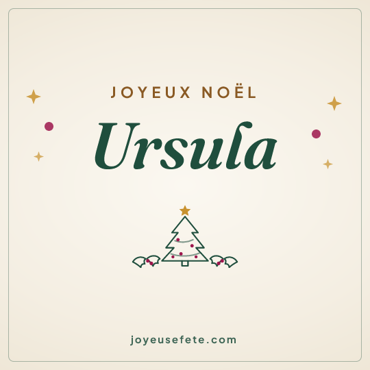 Image carrée « Joyeux Noël Ursula » pour WhatsApp