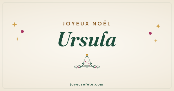 Image « Joyeux Noël Ursula » au format large