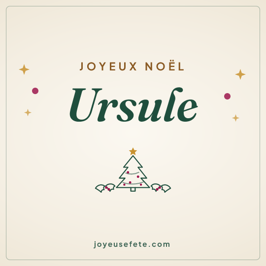Image carrée « Joyeux Noël Ursule » pour WhatsApp