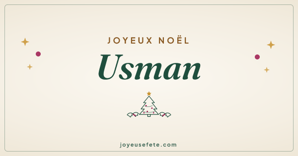 Image « Joyeux Noël Usman » au format large