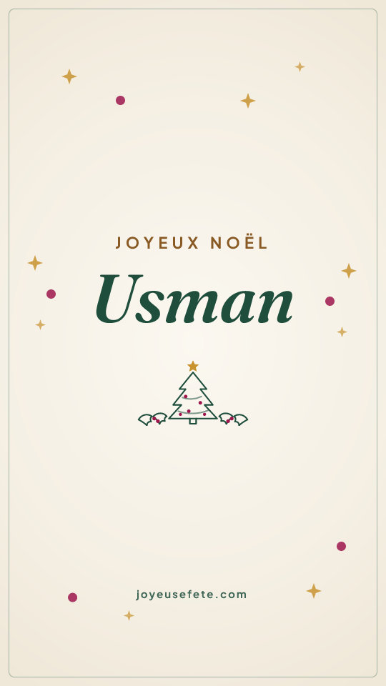 Image « Joyeux Noël Usman » au format story
