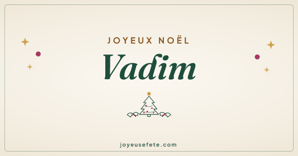 Image « Joyeux Noël Vadim » au format large
