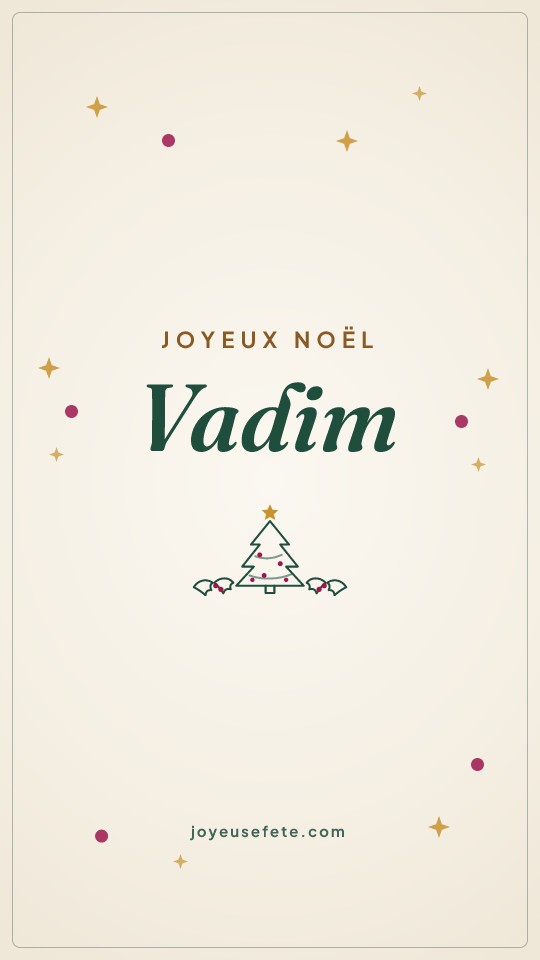 Image « Joyeux Noël Vadim » au format story