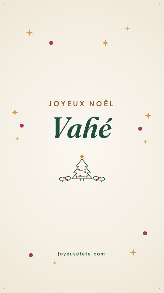 Image « Joyeux Noël Vahé » au format story