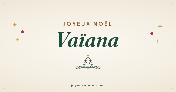 Image « Joyeux Noël Vaïana » au format large