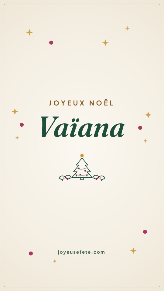 Image « Joyeux Noël Vaïana » au format story