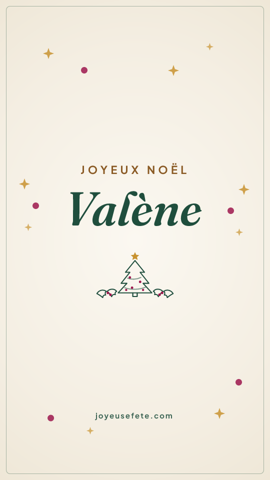 Image « Joyeux Noël Valène » au format story